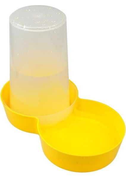 Plastik Hazneli Plastik Kedi-Köpek Mama ve Su Kabı 1,5 Lt Yuvarlak Sarı 1,5 L Manuel Sarı