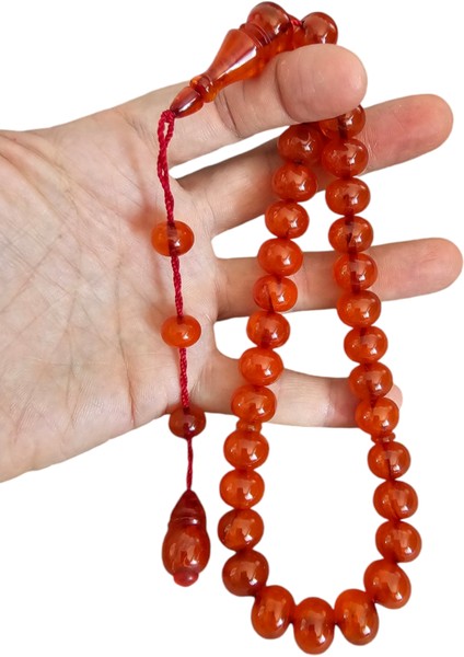 Osmanlı Benzetme Sıkma Kehribar Tesbih LT1267