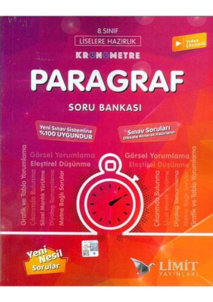 Limit 8.sınıf Lgs Kronometre Paragraf Soru Bankası fiyatları