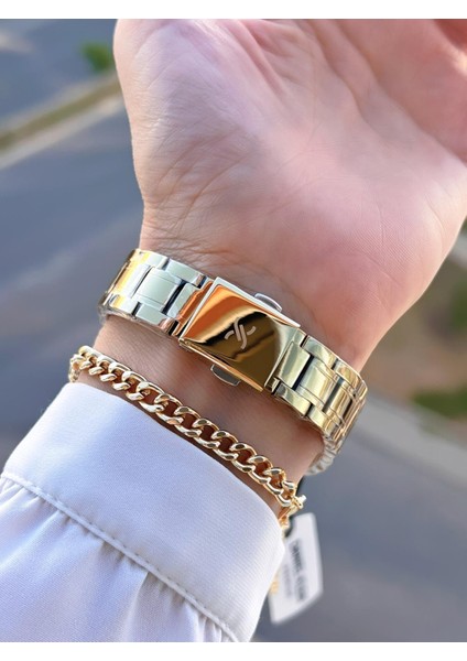 Çelik Kordon 30 mt Suya Dayanıklı Kadın Kol Saati+Bileklik BYN.13782.8 modelleri