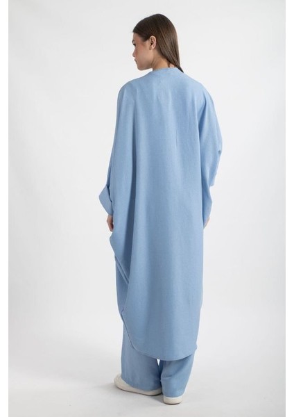 3 Boyutlu Çiçek Işlemeli Tesettür Kimono modelleri