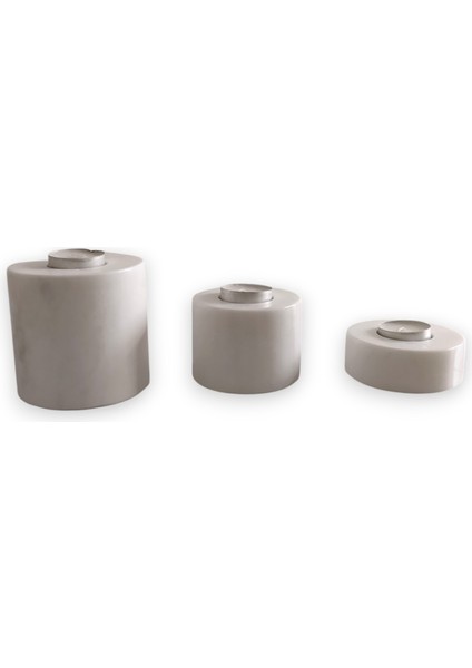 Mermer 3 Parça Mumluk Set
