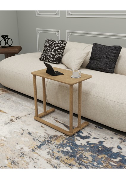 Modenza Zigon Sehpa – Modern 3’lü Sehpa Seti Ahşap Görünümlü Minimal Tasarım Salon & Oturma Odası