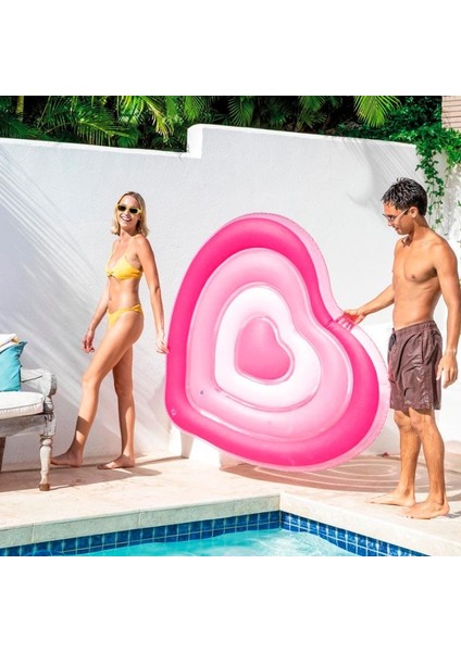 Kalpli Şişme Deniz Yatağı – 155X135 cm Pembe Tonlarında Romantik Havuz ve Plaj Aksesuarı fiyatları