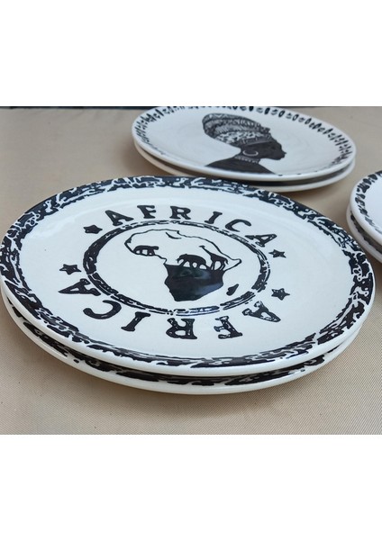 Africa Seramik 6'lı Pasta Tabağı 21 cm indirimleri