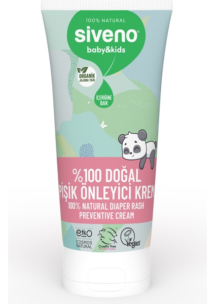 %100 Doğal Bebek Pişik Önleyici Jel Krem Çinko PCA Yenidoğan Hassas Onarıcı Bakım Kremi 50 ml