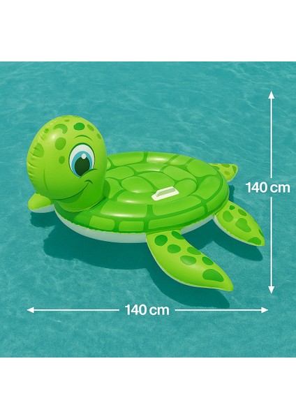 Caretta Caretta Şekilli Şişme Deniz Yatağı – 140X140 cm | Tutma Kulplu Sevimli Kaplumbağa Havuz Oyuncağı fiyatları