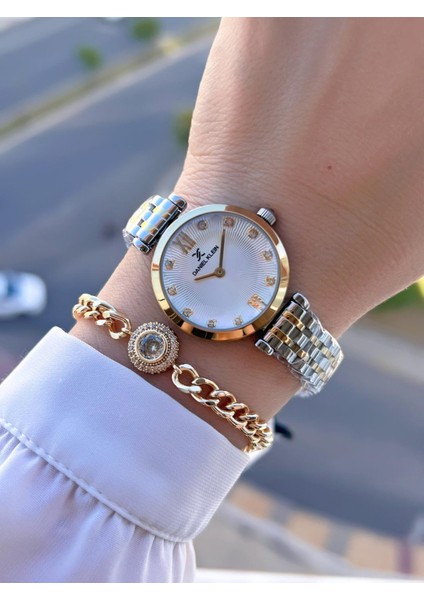 Çelik Kordon 30 mt Suya Dayanıklı Kadın Kol Saati+Bileklik BYN.14094.3 fiyatları