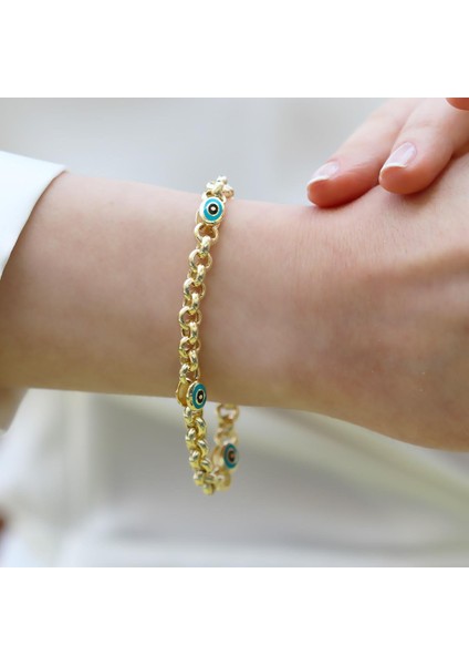 Elips Mineli Hallow Gold Gümüş Bileklik fiyatları