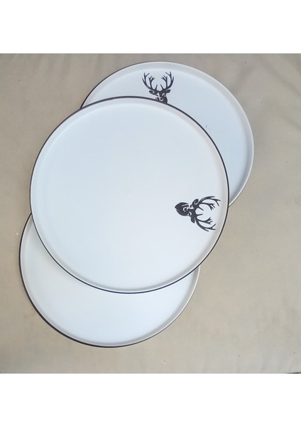 Geyikli Servis Tabağı 26 cm 3 Lü Set fiyatları