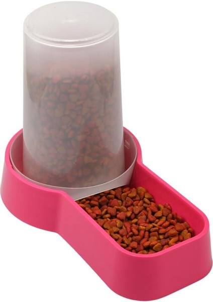 Çok Renkli Hazneli Plastik Kedi-Köpek Mama ve Su Kabı 1,5 Lt Kare Fuşya Manuel 1,5 L Plastik modelleri