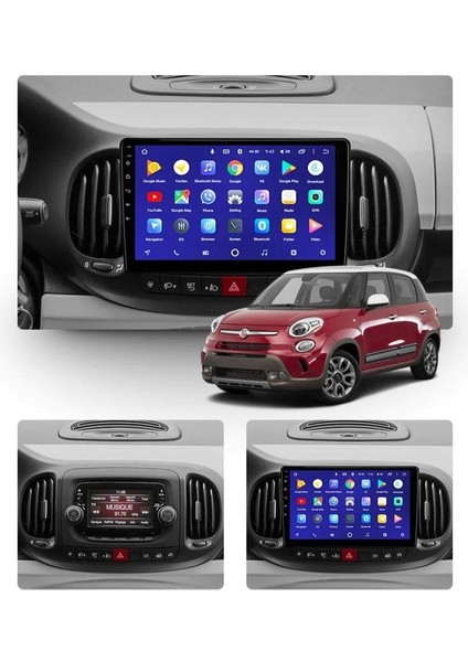 Fiat 500L 2013-2017 6gb Ram 128GB Hafıza 8 Çekirdek Carplay Kamera Android Multimedya fiyatları