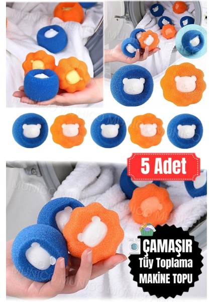 5 Adet Çamaşır Makinesi Temizlik Toplar Evcil Hayvan Tüyü Çamaşır Makinesi Topu Köpek Kedi
