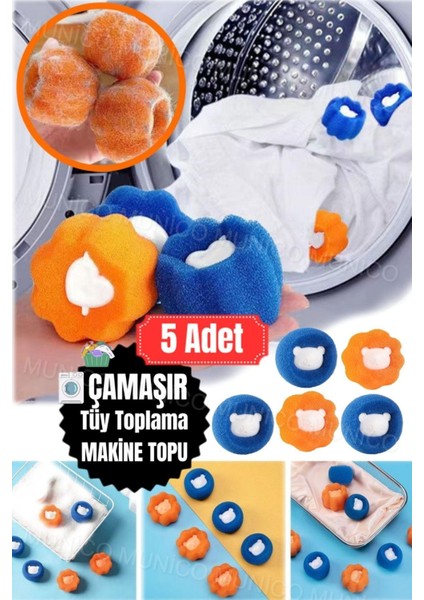 5 Adet Çamaşır Makinesi Temizlik Toplar Evcil Hayvan Tüyü Çamaşır Makinesi Topu Köpek Kedi