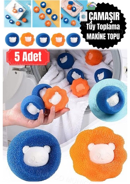 5 Adet Çamaşır Makinesi Temizlik Toplar Evcil Hayvan Tüyü Çamaşır Makinesi Topu Köpek Kedi