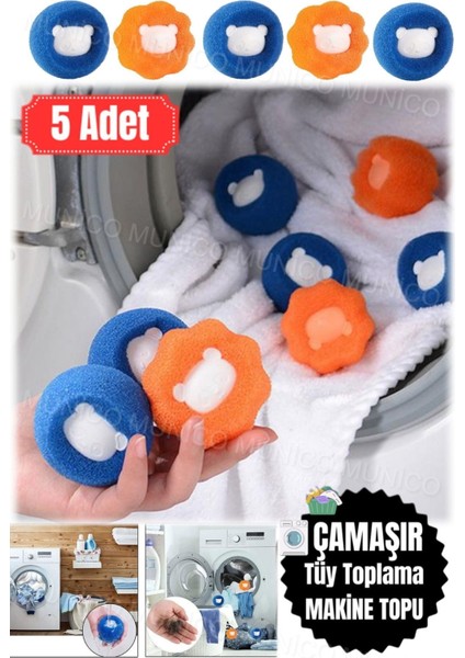 5 Adet Çamaşır Makinesi Temizlik Toplar Evcil Hayvan Tüyü Çamaşır Makinesi Topu Köpek Kedi