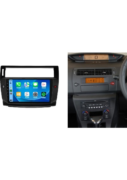 Citroen C4 2005-2010 Siyah 4gb Ram 32GB Hafıza 4 Çekirdek Carplay Kamera Android Multimedya
