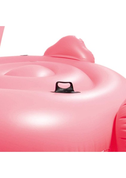 Şişme Pembe Flamingo Deniz Yatağı – 178X135X97 cm | Tutma Kulplu Dev Havuz Oyuncağı