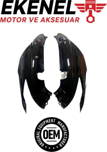 Honda Fizy 125 Sele Altı Yan Kapak Takım Etiketsiz Siyah Oem | Siyah Scooter Yan Gövde Takımı