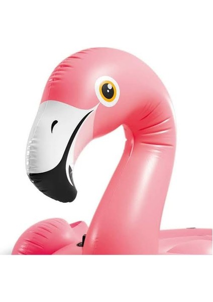 Şişme Pembe Flamingo Deniz Yatağı – 178X135X97 cm | Tutma Kulplu Dev Havuz Oyuncağı