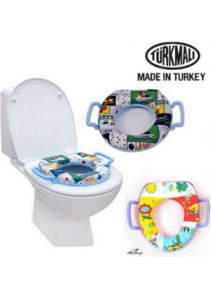 Pratik Kulplu Çocuk/bebek Banyo Tuvalet Klozet Kapağı Adaptörü Lazımlık (Çocuk Tuvalet Eğitimi)