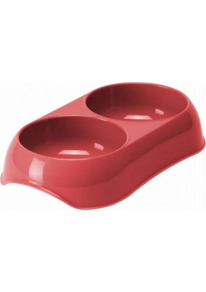Çok Renkli Gusto Köpek ve Kedi Mama Kabı Kırmızı 2X200 ml Plastik 200 ml Manuel