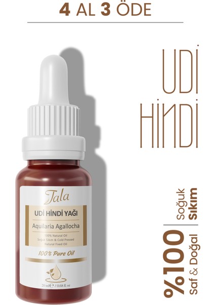 U-Di Hindi Yağı Saf ve Doğal Soğuk Sıkım 20 Ml