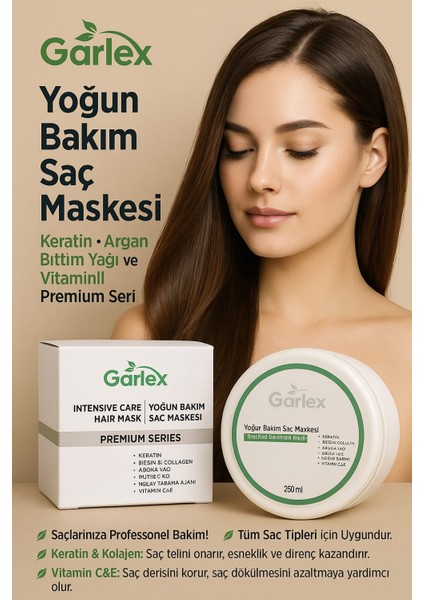 Yoğun Bakım Saç Maskesi/Keratin&Argan,Bıttım Yağlı ve C&E vitaminli Premium Seri 250 ml modelleri