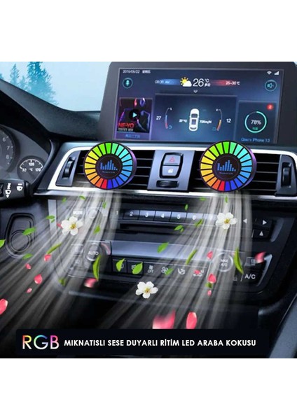 Rgb Sese Duyarlı Kokulu Ekolayzer USB Şarjlı Araç Kokusu indirimleri