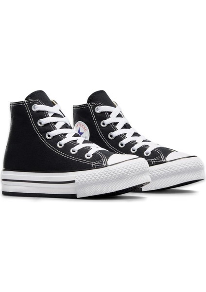 372859C Chuck Taylor All Star Eva Lift Canvas Platform Siyah-Beyaz Çocuk Spor Aya