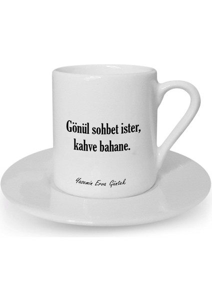 Kişiye Özel Kahve Bahane Temalı Türk Kahvesi Fincan Seti modelleri