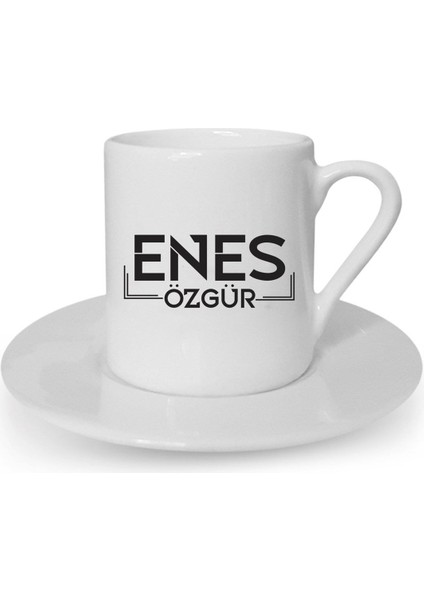 Kişiye Özel Çizgi Çerçeveli Türk Kahvesi Fincanı Seti fiyatları