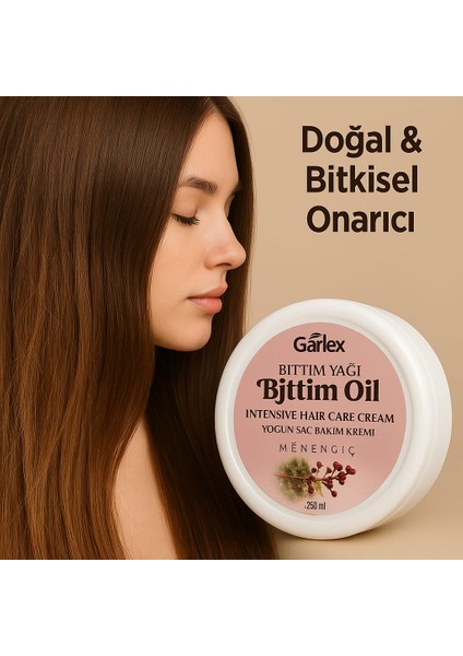 Bıttım Yağı menengiç özlü,yoğun Saç Bakım Kremi,250 ml,doğal bitkisel onarıcı
