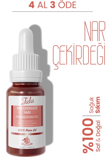 Saf Ve Doğal Nar Çekirdeği Yağı Soğuk Sıkım 20 Ml
