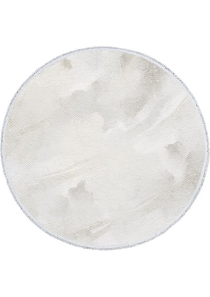 Açık Gri Soyut Desenli Yuvarlak Halı – Minimalist Modern Tasarım | 60X60 – 180X180 cm