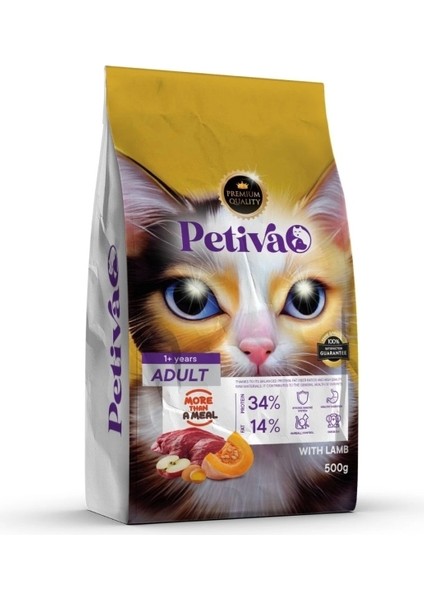 Yetişkin Kuzulu Kedi Maması 500 G 5 Adet