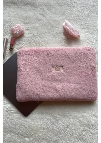 Pembe Peluş Tablet Çantası, Pembe Peluş Tablet Kılıfı, Peluş Tablet Çantası modelleri