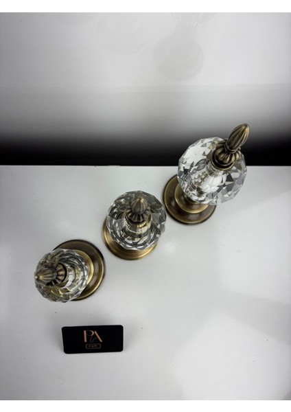 Kristal 3lü Metal Dekoratif Obje Biblo Süs Eşya Salon Aksesuar Tv Sehpa Masa Konsol Ofis Salon Dekor fırsatları