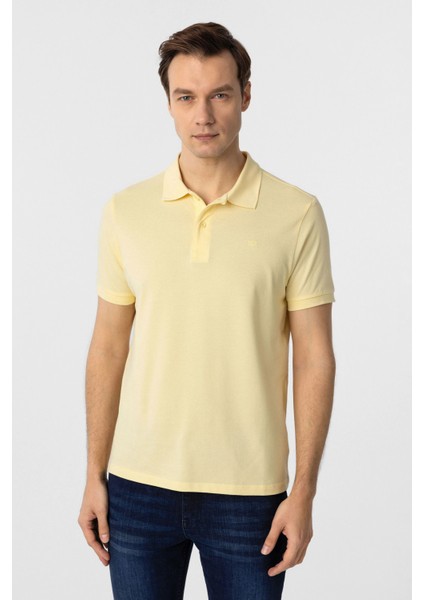 Dar Kesim Pamuk Çekmeyen Kumaş Polo Yaka Tişört