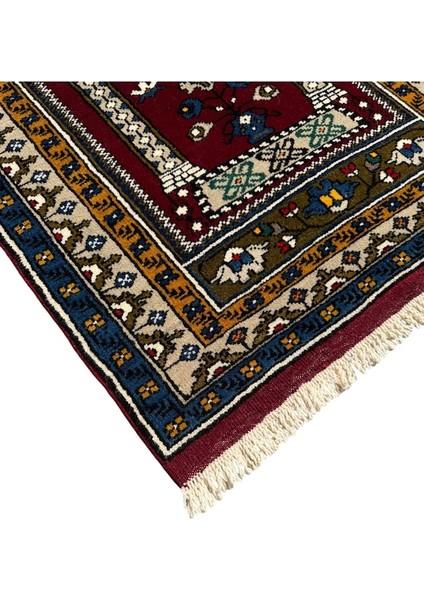 El Dokuma Sıfır Yahyalı Seccade 82X130 Lacivert Kırmızı Namazlık fiyatları
