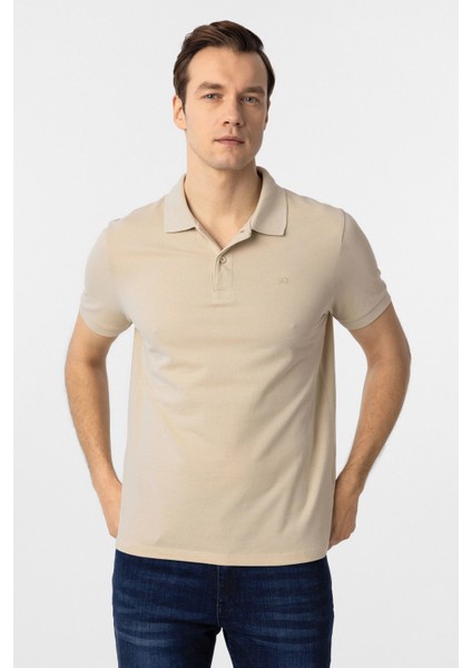 Dar Kesim Pamuk Çekmeyen Kumaş Polo Yaka Tişört