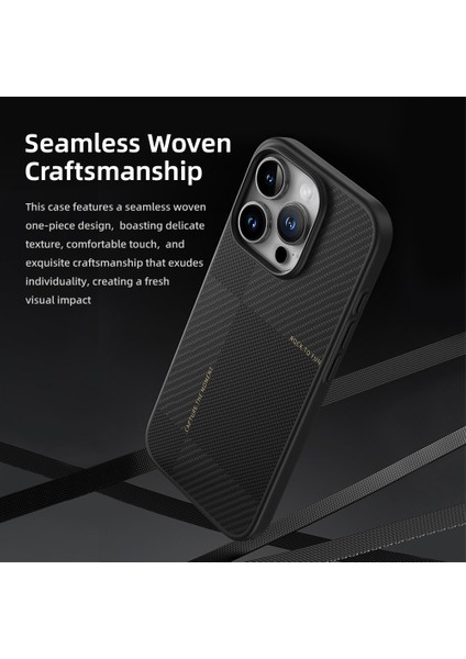 Iphone 16 Pro Ultra Ince Aramid Fiber Kılıf Siyah modelleri