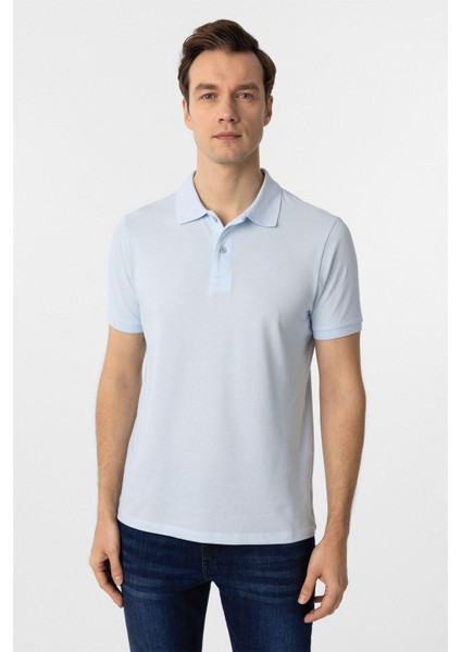 Dar Kesim Pamuk Çekmeyen Kumaş Polo Yaka Tişört