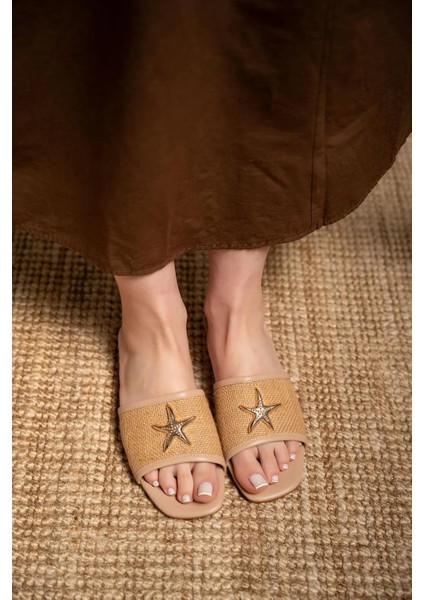 Mendez Denizyıldızı Aksesuarlı Hasır Terlik fiyatları