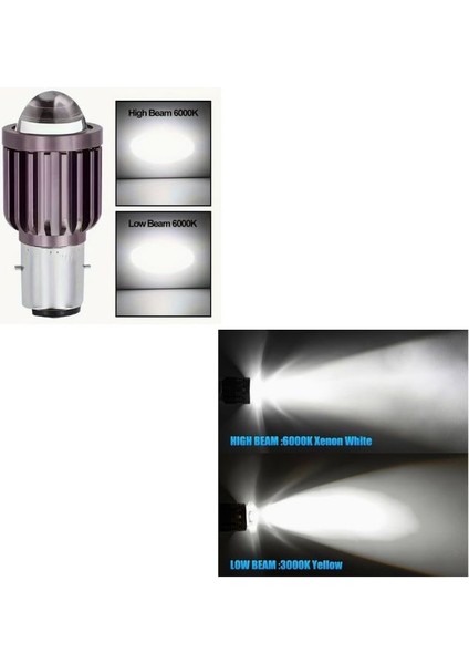 12V BA20D Far Ampulü Motors 6000K modelleri