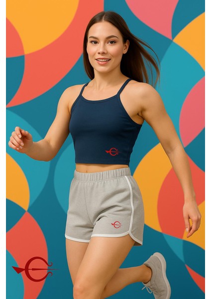 Lacivert Kadın Crop