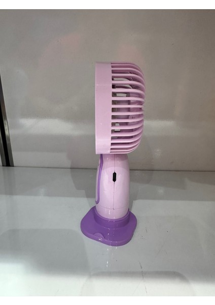 Şarjlı Masa ve El Fan Taşınabilir Şarjlı Edilebilir Minifan 3 Kademe Hız Ayarlı Çift Motorlu