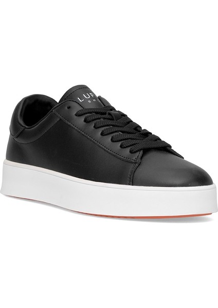 112230254 Anton Erkek Hakiki Deri Klasik Sneaker Siyah