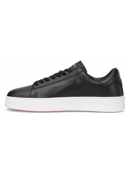 112230254 Anton Erkek Hakiki Deri Klasik Sneaker Siyah