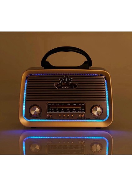 Nostaljik Eskitme Nostalji Tasarimli Bluetoothlu Nostalji Radyo 301 Fm-Sd Kart-Aux
